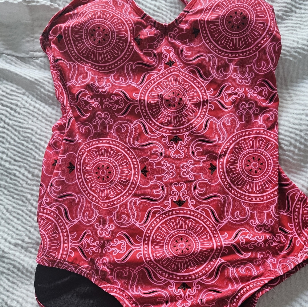 Vibrant Pink Patterned Swimsuit